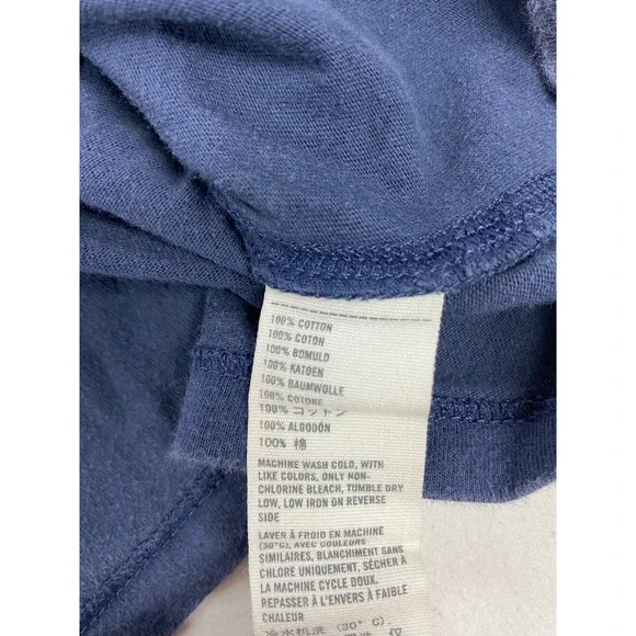 Abercrombie & Fitch Womens Navy Blue A&F Graphic T-Shirt Size L Slim Fit Cotton - Picture 4 of 7